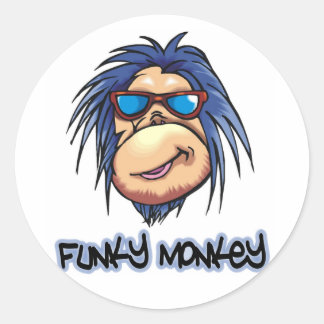 Pegatina Redonda Mono Funky