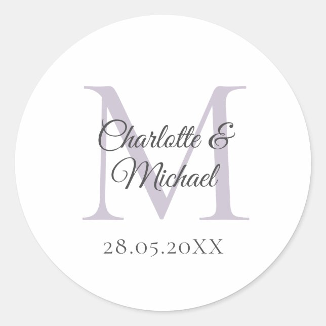 Pegatina Redonda Monograma (Anverso)