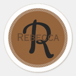 Pegatina Redonda Monograma