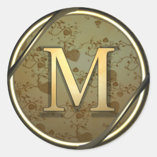 Pegatina Redonda monograma