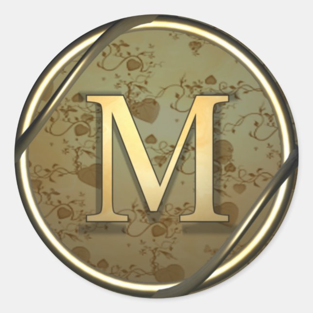 Pegatina Redonda monograma (Anverso)