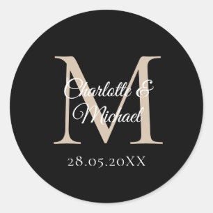 Pegatina Redonda Monograma