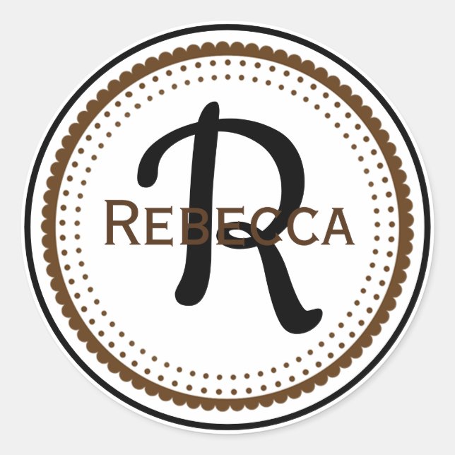 Pegatina Redonda Monograma (Anverso)