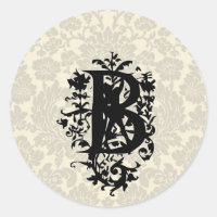Monograma barroco ordenado "B"