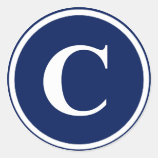 Pegatina Redonda monograma (C)