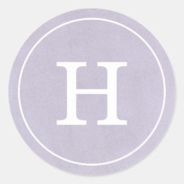 Pegatina Redonda Monograma de Debonair Lavender