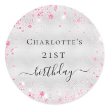 Monograma de polvo de purpurina rosa plateado de c