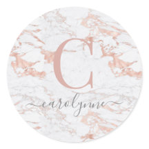 Monograma de Relieve metalizado dorado de Mármol G