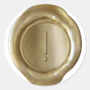 Pegatina Redonda Monograma de sellado de cera - Oro - ModernSlim ! 