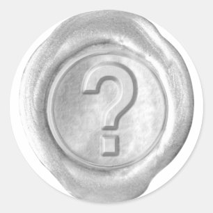 Pegatina Redonda Monograma de sellado de cera - Plata - Negrita ? -