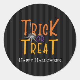 Pegatina Redonda Monograma de truco o tratamiento personalizado mod