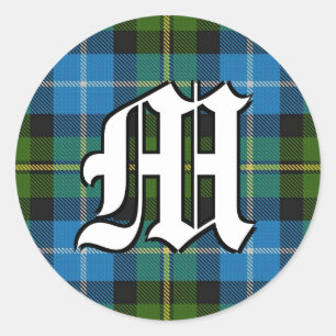 Pegatina Redonda Monograma del Clan Clásico MacNeil Tartan