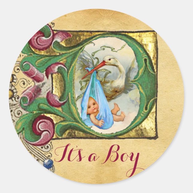 PEGATINA REDONDA MONOGRAMA DEL PARQUE FLORAL DE STORBOY (Anverso)