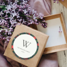 Monograma del patrón Flora de Navidades de Berry m