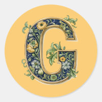 Monograma G florido generado por IA