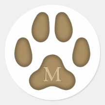 Monograma Mascota personalizado de impresión de pa