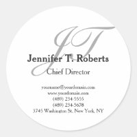 Monograma moderno de escritura gris claro