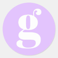 Monograma moderno Letra inicial Pastel Lavender