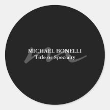 Monograma moderno moderno inicial negro profesiona