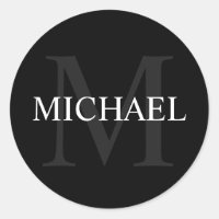 Monograma personalizado y apariencia de mármol de 