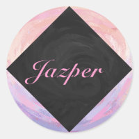 Monograma rosa y negro