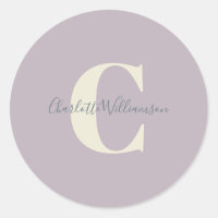Monograma simple y personalizado en Lilac