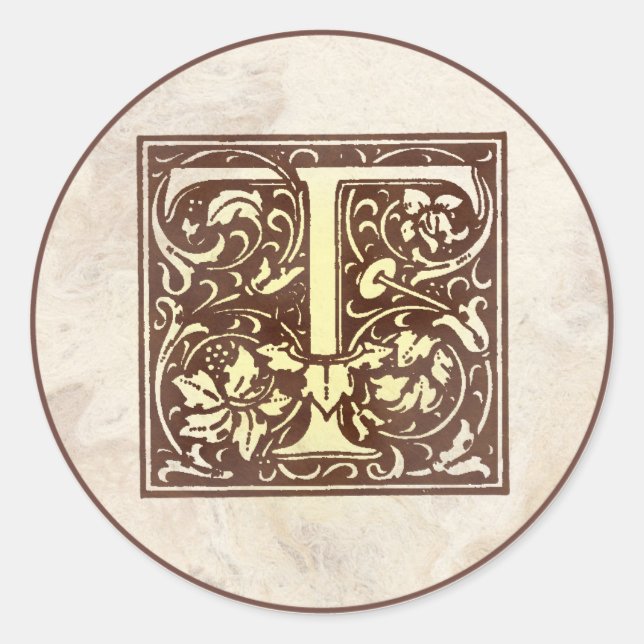 Pegatina Redonda Monograma V (Anverso)