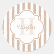 Monograma y nombre de franjas pintadas de género p