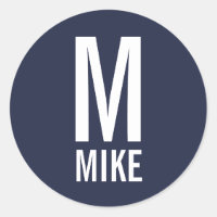 Monograma y nombre personalizados modernos