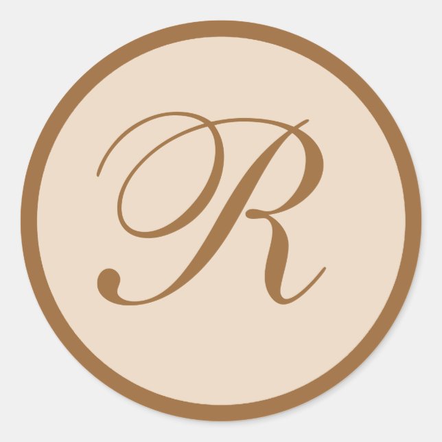 Pegatina Redonda Monogramado (Anverso)