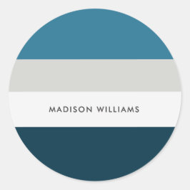 Pegatina Redonda monogramado, nombre,