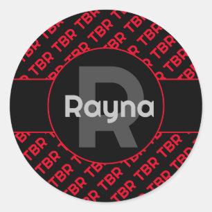 Pegatina Redonda Monogramado que nunca termina el TBR