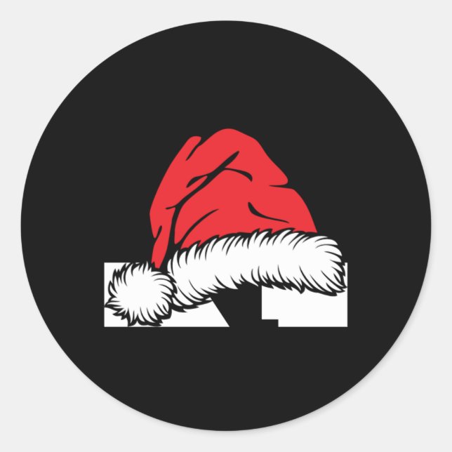 Pegatina Redonda Monogrammed Family Christmas With Name T Shirt  (Anverso)