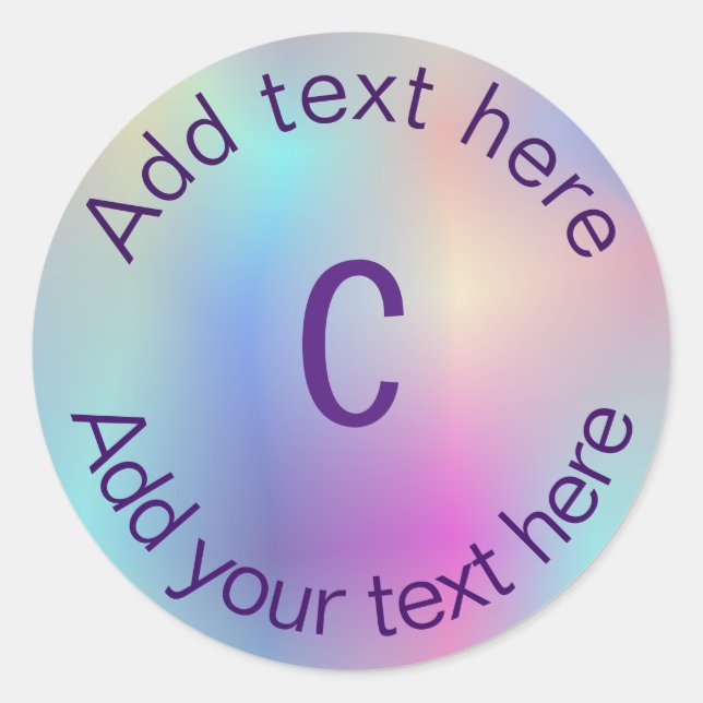 Pegatina Redonda monogramo (Anverso)