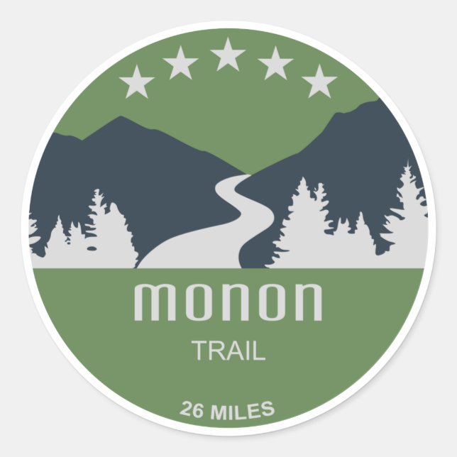 Pegatina Redonda Monon Trail (Anverso)