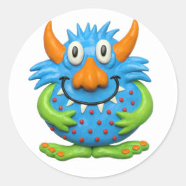 Pegatina Redonda Monster Fiesta