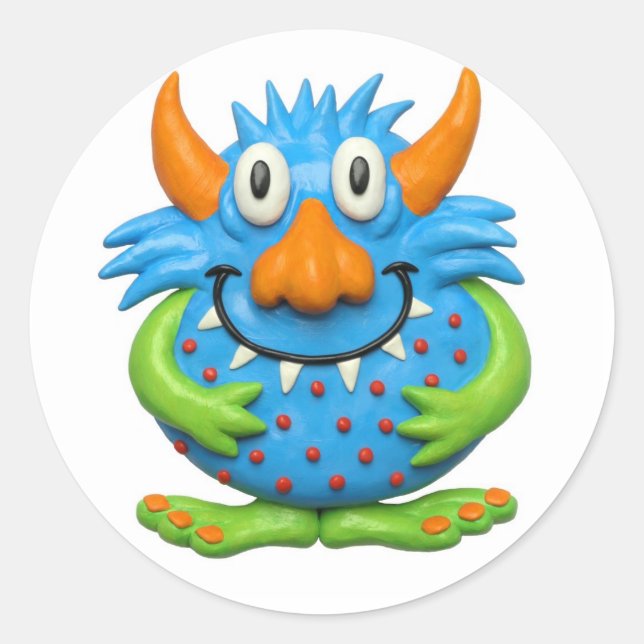 Pegatina Redonda Monster Fiesta (Anverso)