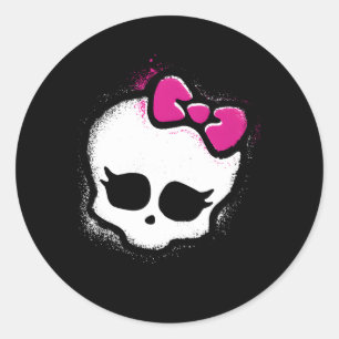 Pegatina Redonda Monster High Graffiti Skull