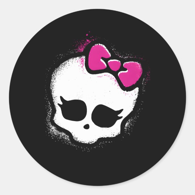 Pegatina Redonda Monster High Graffiti Skull (Anverso)