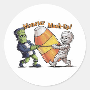 Pegatina Redonda ¡Monster Mash-Up!