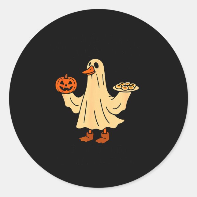 Pegatina Redonda Monsters Don't Eat Ghost Because They Taste Like S (Anverso)