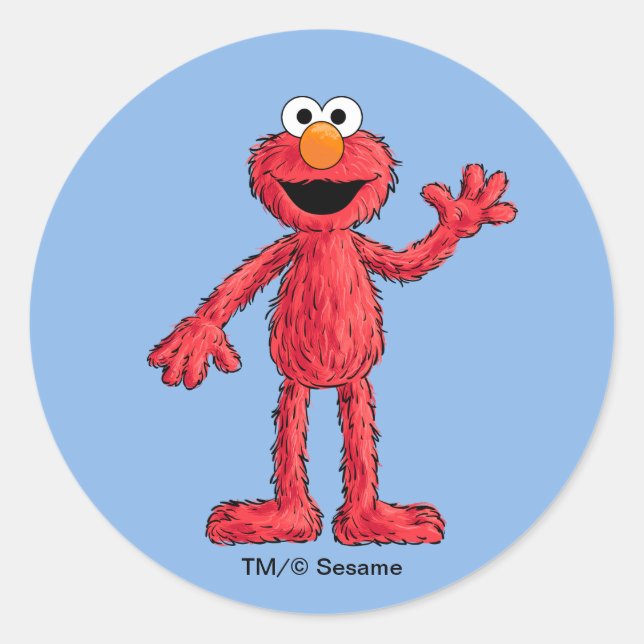 Pegatina Redonda Monstruo al final de esta historia | Cutie Elmo (Anverso)