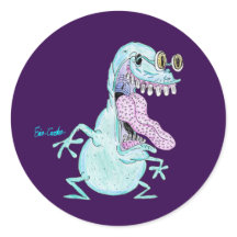 monstruo alienígena de dibujos animados azul claro