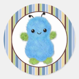 Pegatina Redonda MONSTRUO DE NIÑOS PRACTICAR un Boo Bebé Monstruos