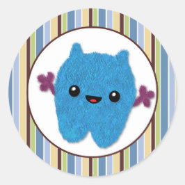 Pegatina Redonda MONSTRUO DE NIÑOS PRACTICAR un Boo Bebé Monstruos