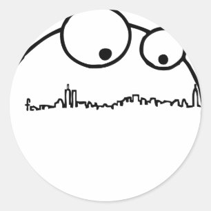 Pegatina Redonda Monstruo de NY