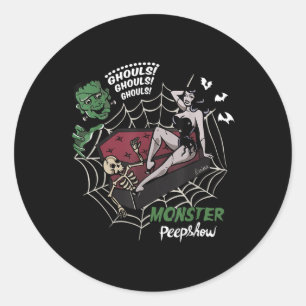 Pegatina Redonda Monstruo Frankenstein Funny Amantes Monster How Ha