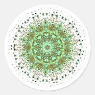 Pegatina Redonda Monstruos de Mandala