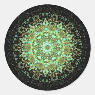 Pegatina Redonda Monstruos de Mandala