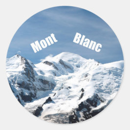 Pegatina Redonda Mont Blanc - Magnífico!